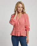 Bluse Damen Lässig Tailliert