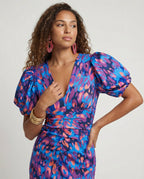 Damen Abendkleid mit voluminösen Puffärmeln R&B