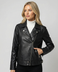Steppjacke Damen Übergang aus reißfestem Kunstleder