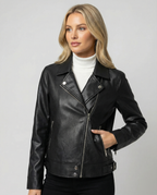 Steppjacke Damen Übergang aus reißfestem Kunstleder
