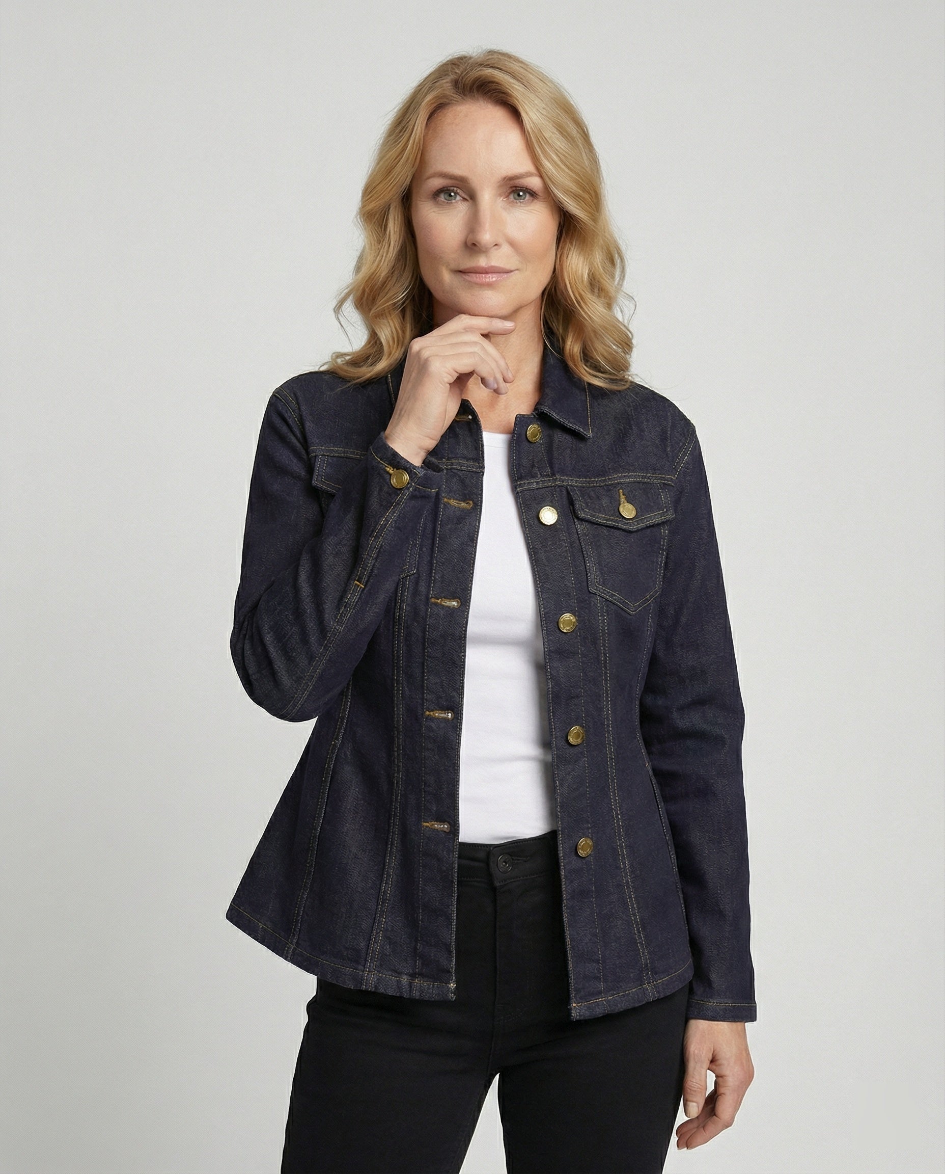 Damen Jeansjacke tailliert klassisch