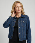 Damen Jeansjacke Damen kurz mit Taschen