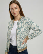 Damen Bomberjacke mit Blumenmuster |