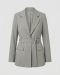 Taillierter Blazer Mit Bindegürtel Damen
