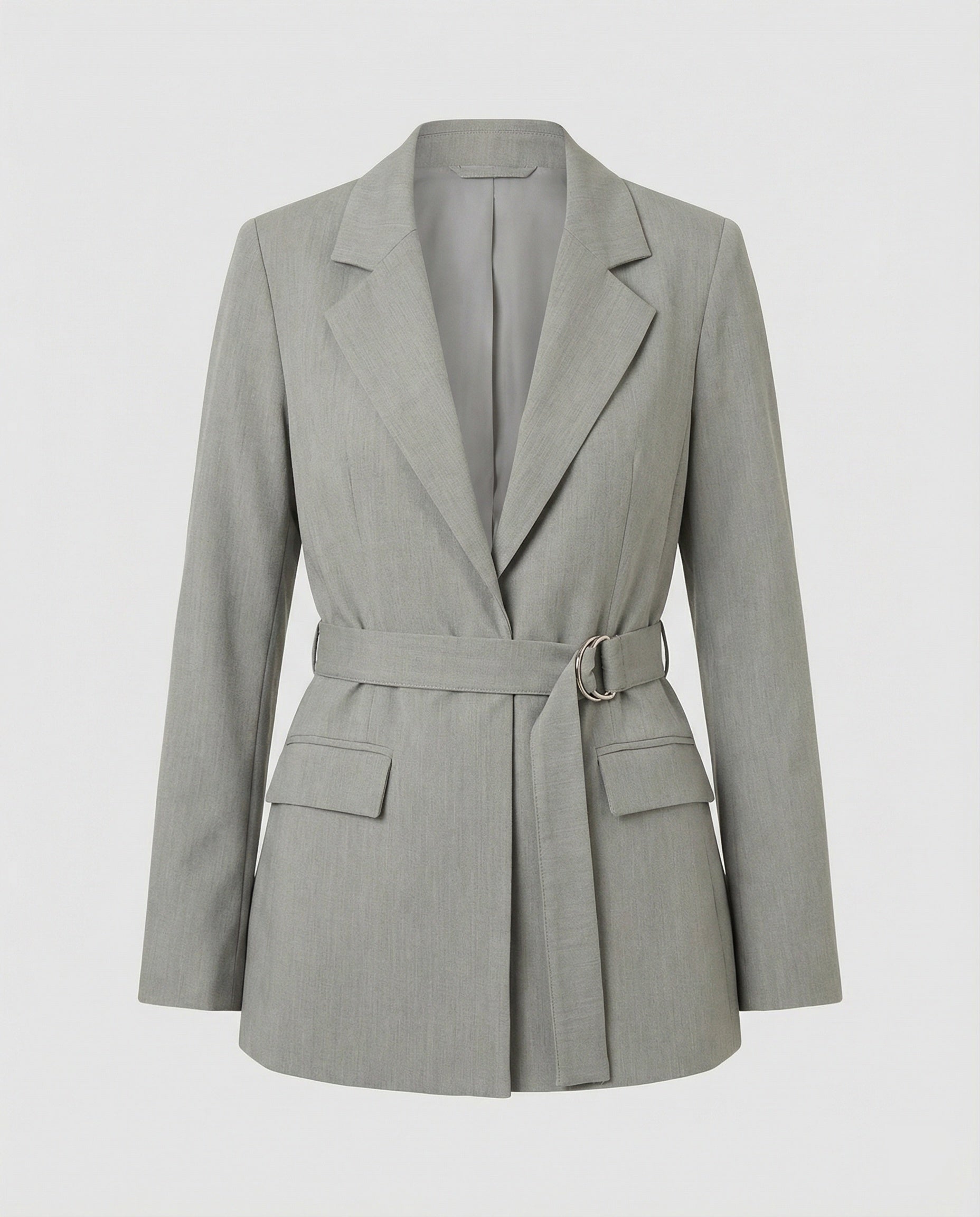 Taillierter Blazer Mit Bindegürtel Damen