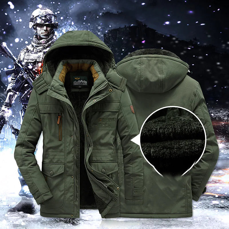 Lässige wattierte Parka-Jacke – warmer, isolierter Wintermantel