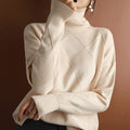 R&B | Sweater - Geometrisches Muster Rollkragenpullover