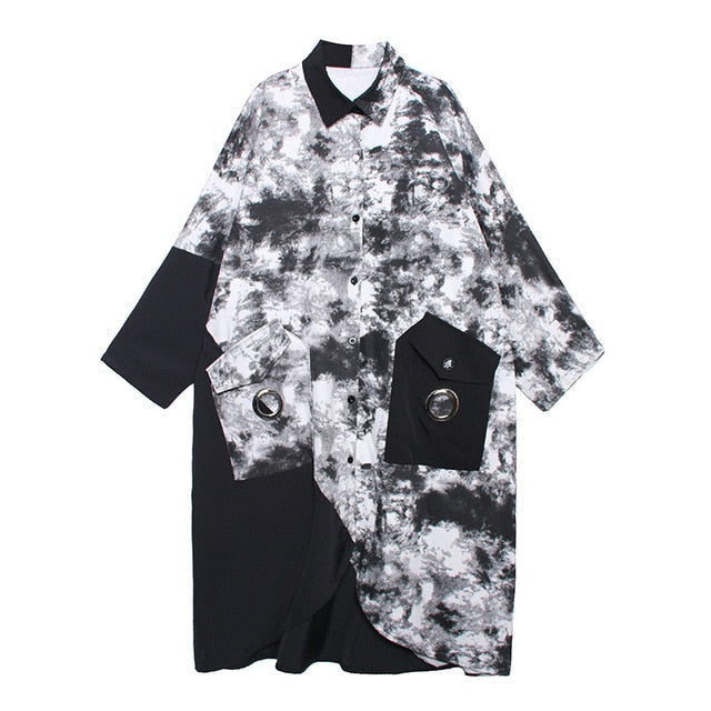 R&B | Wolkiger Nachthimmel Trenchcoat
