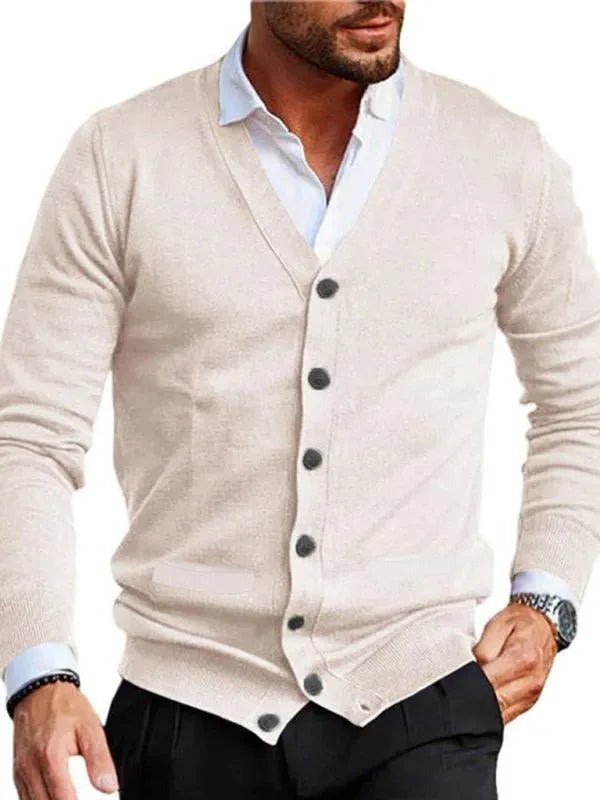 R&B | Ausschnitt Herren Strickjacke Pullover