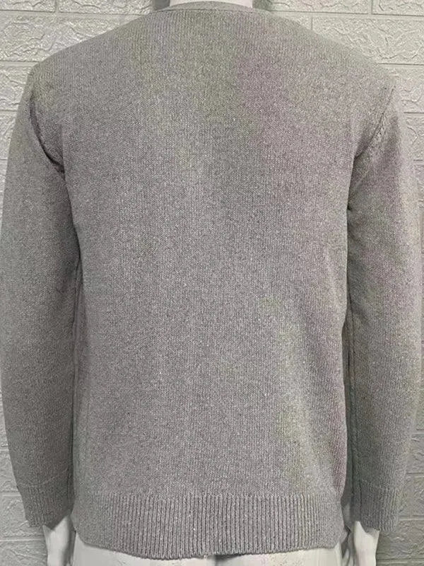 R&B | Ausschnitt Herren Strickjacke Pullover