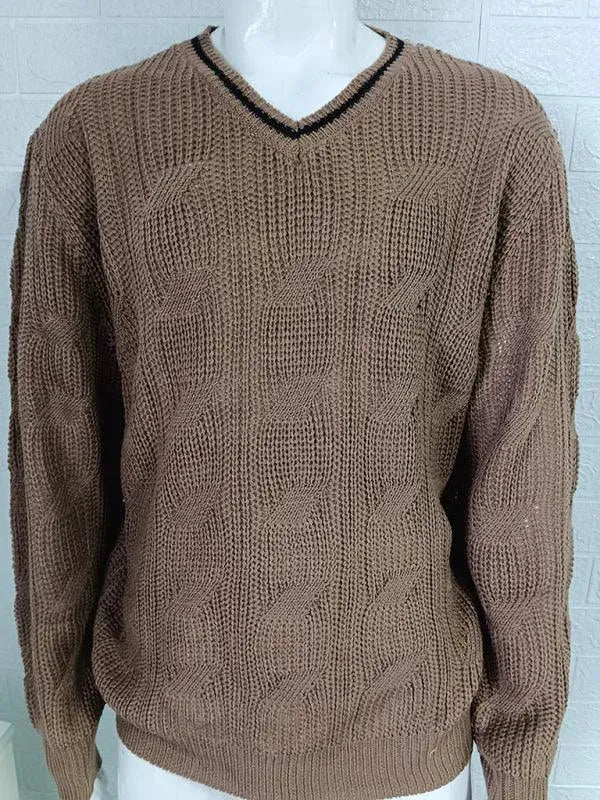 R&B | Ausschnitt Slim Fit Herren Pullover Sweatshirt