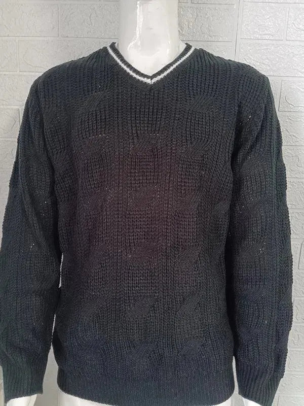 R&B | Ausschnitt Slim Fit Herren Pullover Sweatshirt