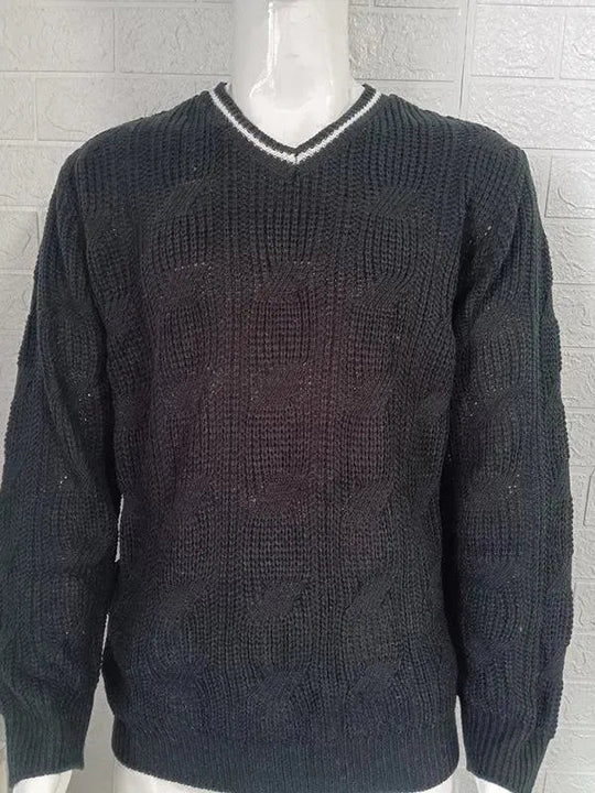 R&B | Ausschnitt Slim Fit Herren Pullover Sweatshirt