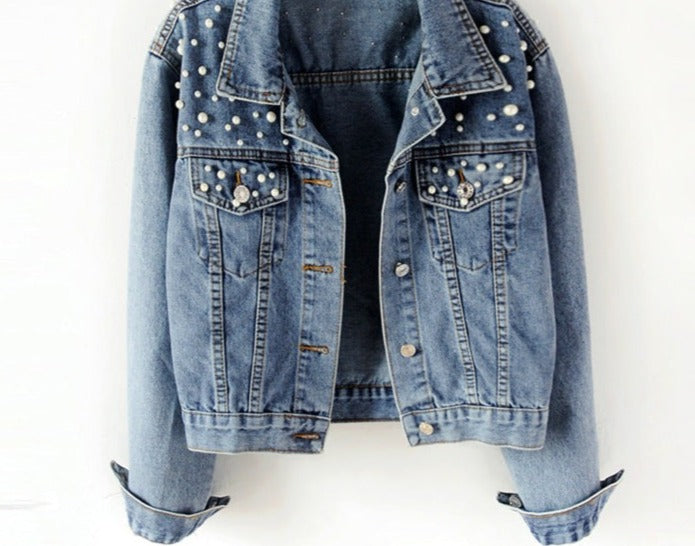 R&B | Frauen Denim Jacke Pearl