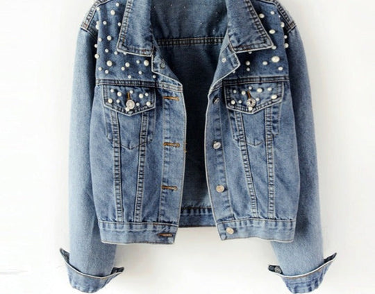 R&B | Frauen Denim Jacke Pearl
