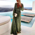 Elegantes langes Kleid mit Polka Dot Print