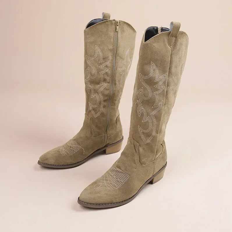 Bestickte Western-Cowboystiefel für Frauen R&B