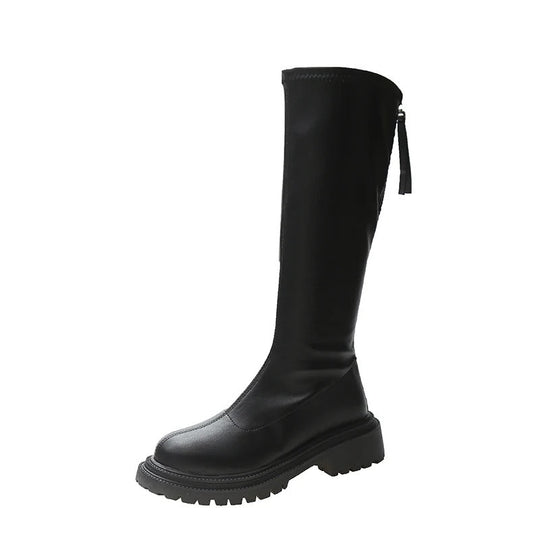 Lange Lederstil Damenstiefel R&B