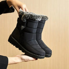 Damen warme Baumwolle Fell Stiefeletten R&B
