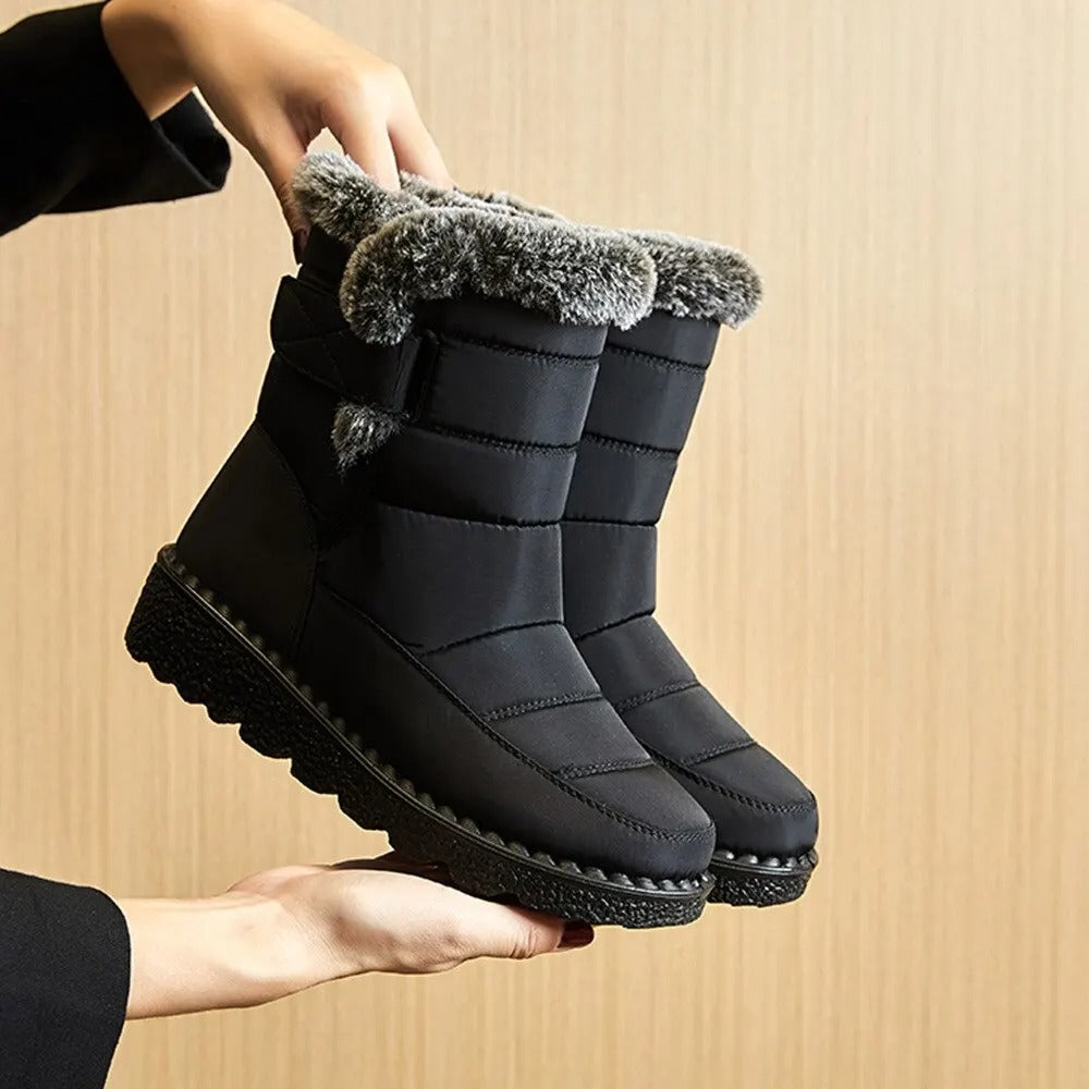 Damen warme Baumwolle Fell Stiefeletten R&B