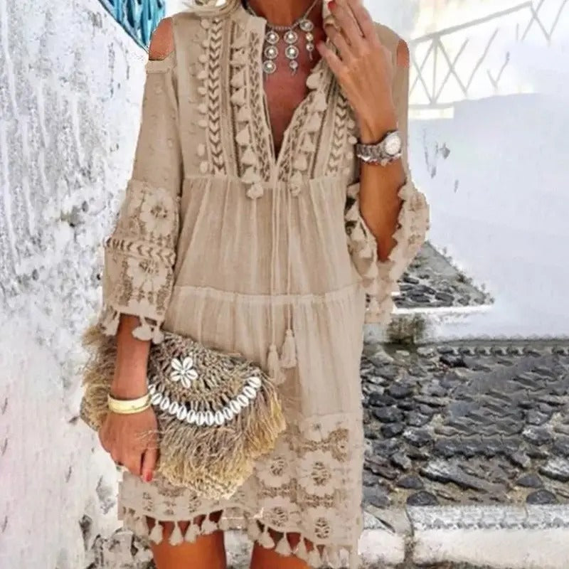 R&B | Mini Kleid Aus Spitze Boho