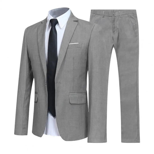 R&B | Locker Geschnittenes Anzug Satz mit Revers Blazer und Hose für Männer