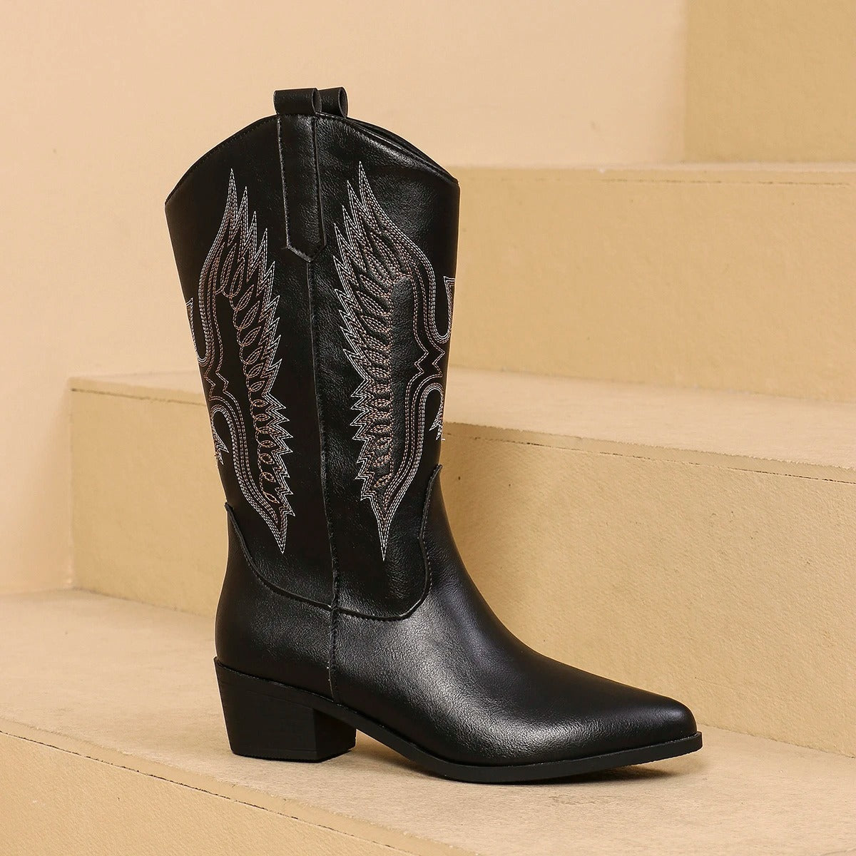 R&B | Hochhackige Bestickte Cowboy-Stiefel
