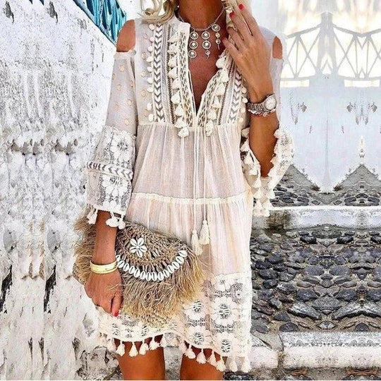 R&B | Mini Kleid Aus Spitze Boho
