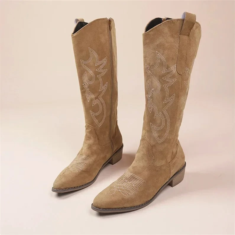 Bestickte Western-Cowboystiefel für Frauen R&B