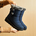 Damen warme Baumwolle Fell Stiefeletten R&B