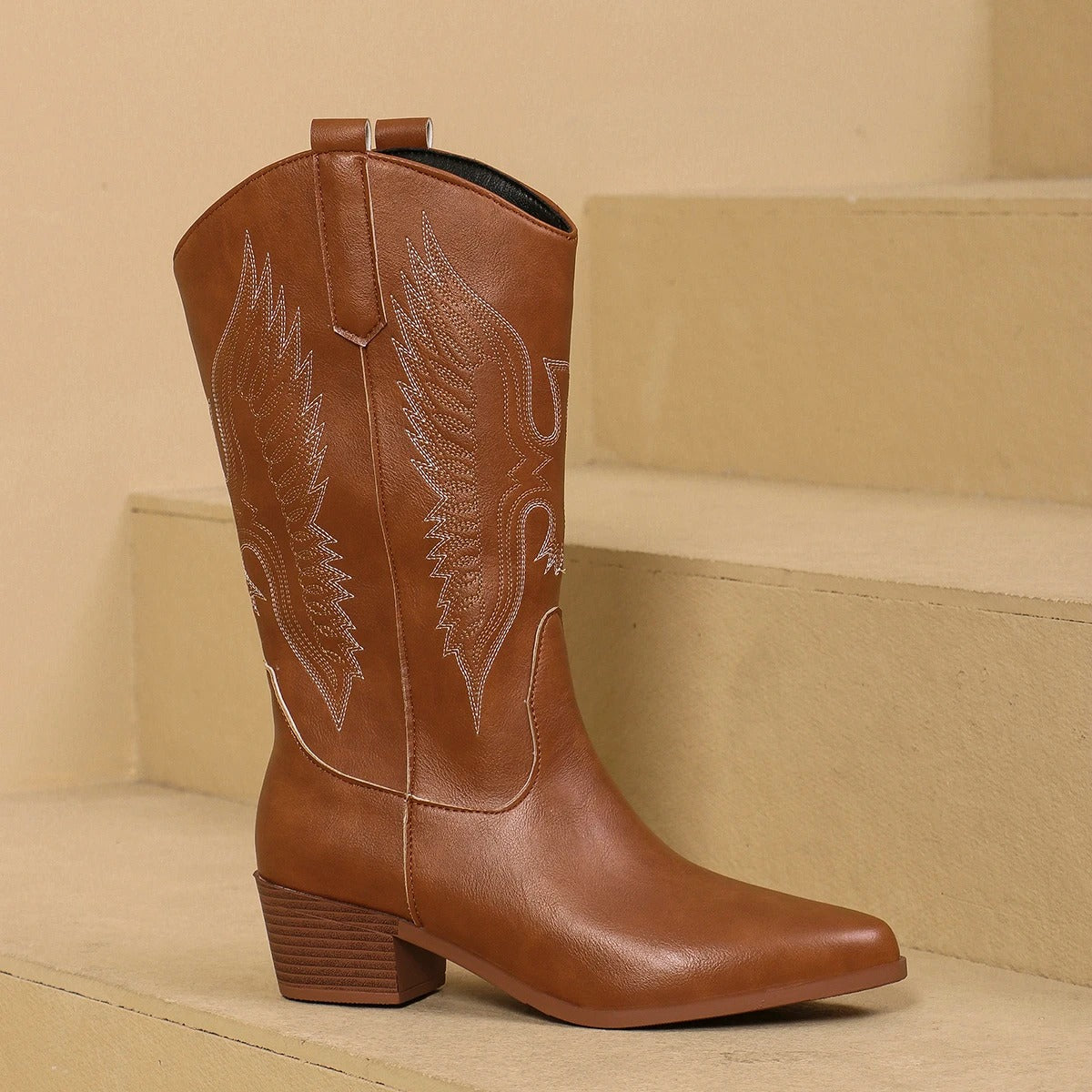 R&B | Hochhackige Bestickte Cowboy-Stiefel