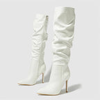 Frauen Über-den-Knie Stiefel Leder Stil R&B