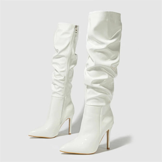 Frauen Über-den-Knie Stiefel Leder Stil R&B