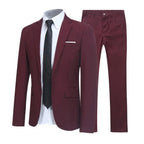 R&B | Locker Geschnittenes Anzug Satz mit Revers Blazer und Hose für Männer