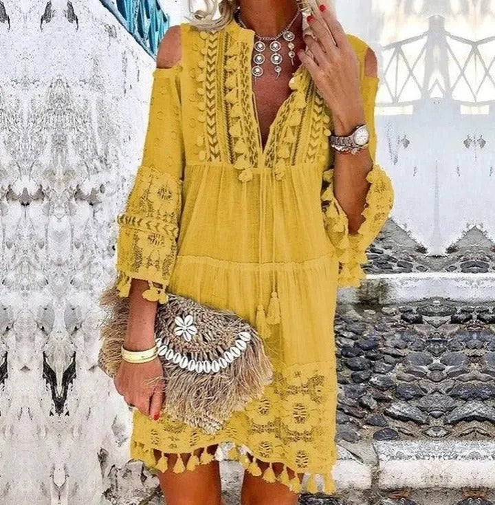 R&B | Mini Kleid Aus Spitze Boho