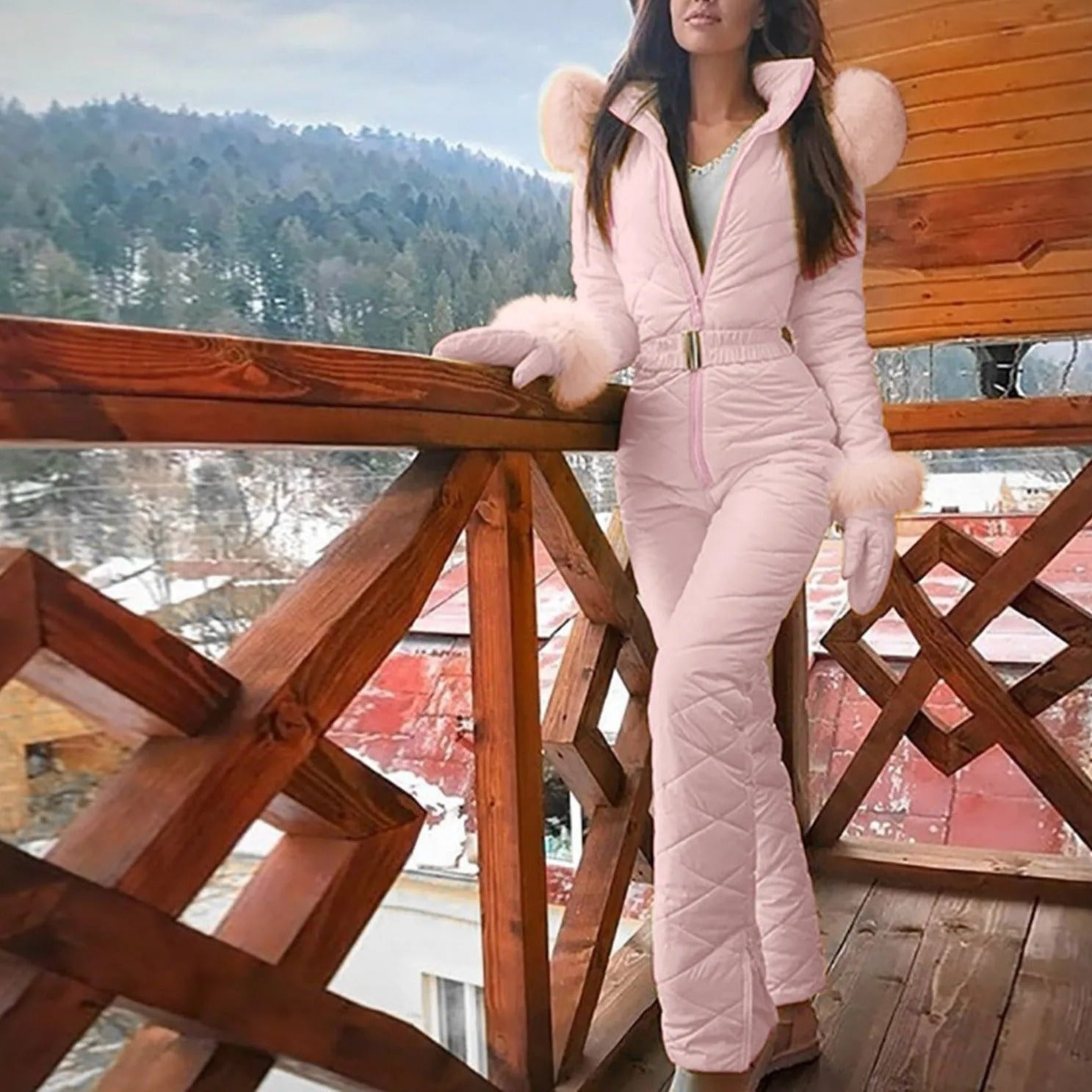 R&B | Stilvoller Winter Casual Snowboard Skianzug mit Reißverschluss für Frauen