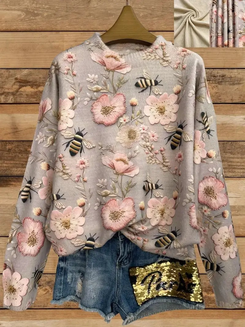 R&B | Bedruckter Pullover für Damen