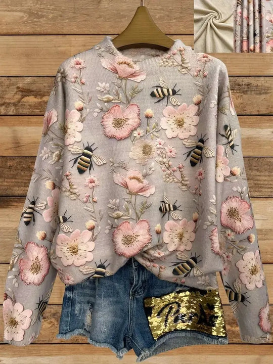 R&B | Bedruckter Pullover für Damen