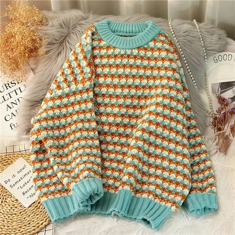 R&B | Lockere O Ausschnitt Pullover