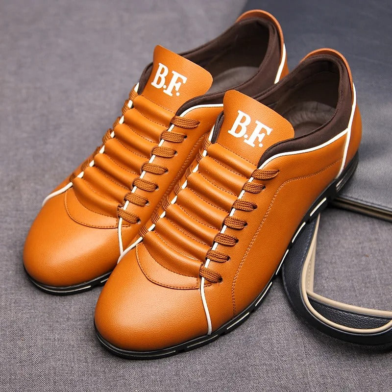 Männer Mode solide Lederschuhe R&B