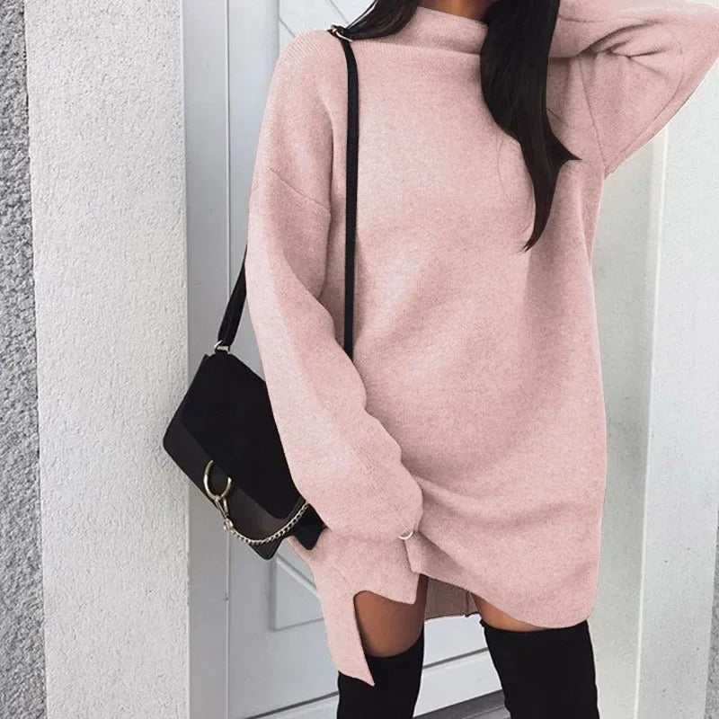 R&B | Übergroßes Rollkragen Strickkleid