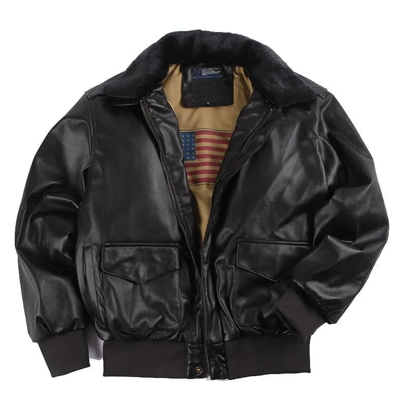 Herren Vegan Leder Winterjacke mit Warm & Stylisch | R&B