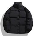 R&B | Puffer-Jacke Übergroße Passform Gepolstert Gesteppt Hoher Kragen Lässiger Look