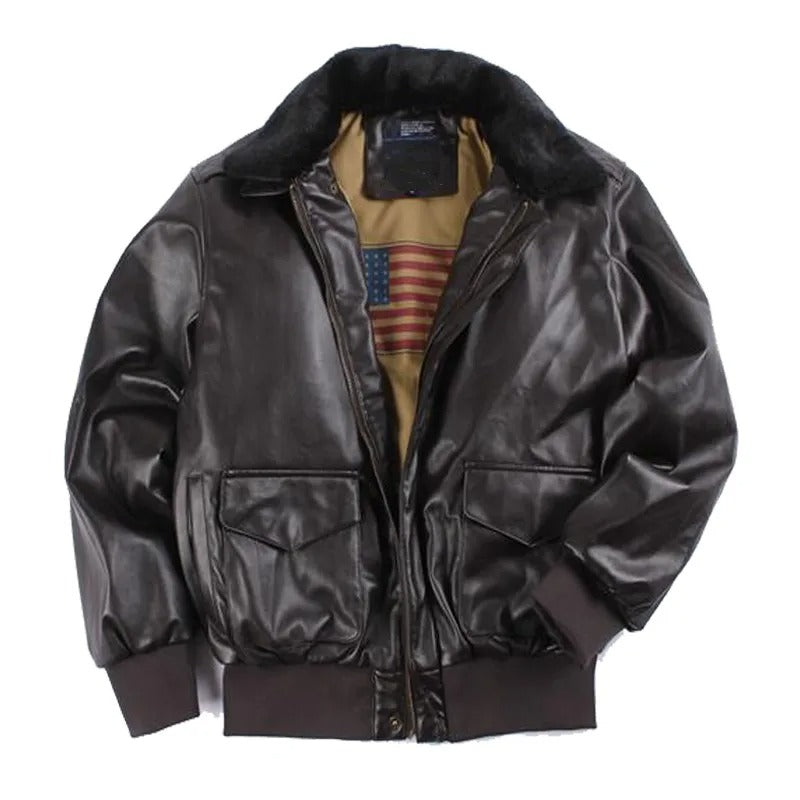 Herren Vegan Leder Winterjacke mit Warm & Stylisch | R&B