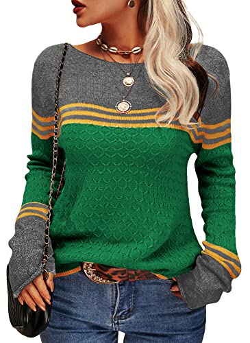 R&B | Damen Zwei-Farben Farbblock Pullover