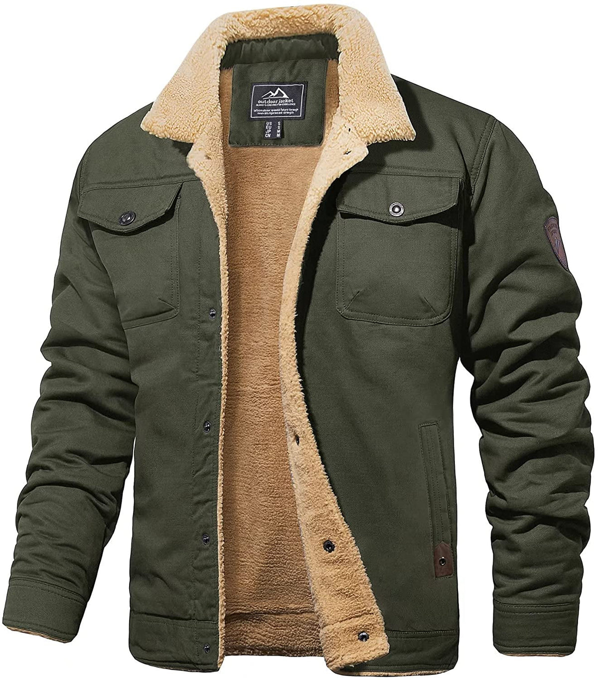 R&B | Winterjacke mit Sherpa-futter Wasserabweisend Warm und Robust
