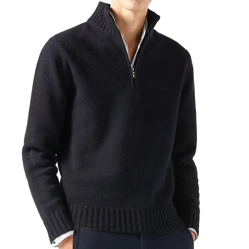R&B | Rollkragenpullover mit Reißverschluss