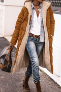 R&B | Lange Pufferjacke mit Pelzfutter Polyester Warm und Trendy