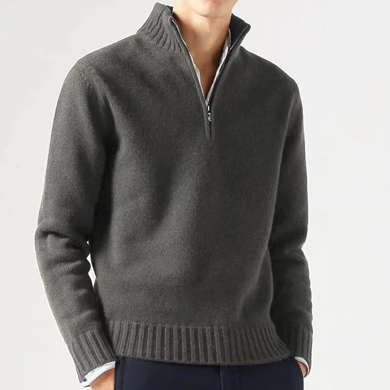 R&B | Rollkragenpullover mit Reißverschluss