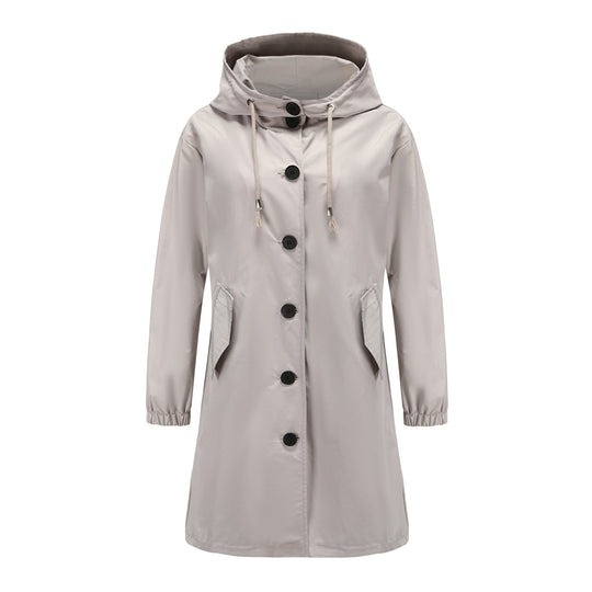 R&B | Klassisch Uni mit Knopfblende für Frauen Ideal für Herbst Winter